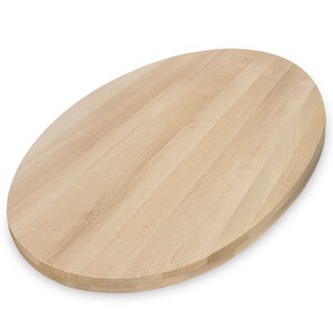 Eiken tafelblad - ovaal - 6 cm (2-laags) - foutvrij