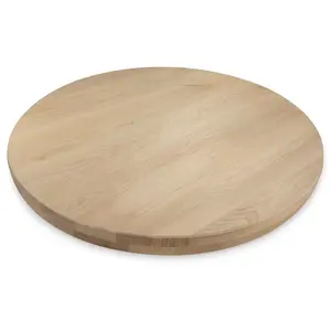 Eiken tafelblad - rond - 8 cm (2-laags) - foutvrij