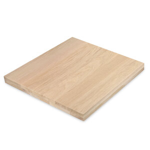 Eiken tafelblad - vierkant - 8 cm (2-laags) - foutvrij