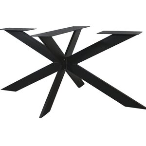 Stalen matrix onderstel - zwart - 3x15cm - 72 cm hoog