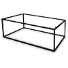 Stalen frame salontafel / bijzettafel - zwart - koker: 2x2 cm - 38 cm hoog - salon / bijzet tafelonderstel - metaal / staal met zwarte coating