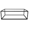 Stalen frame salontafel / bijzettafel - zwart - koker: 2x2 cm - 38 cm hoog - salon / bijzet tafelonderstel - metaal / staal met zwarte coating