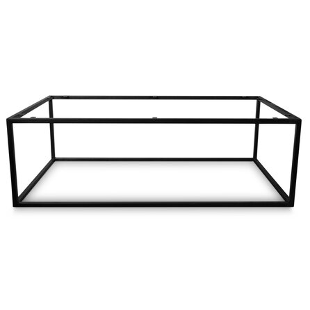 Stalen frame salontafel / bijzettafel - zwart - koker: 2x2 cm - 38 cm hoog - salon / bijzet tafelonderstel - metaal / staal met zwarte coating