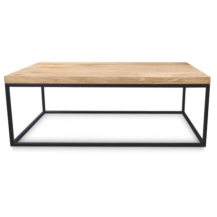 Stalen frame salontafel / bijzettafel - zwart - koker: 2x2 cm - 38 cm hoog - salon / bijzet tafelonderstel - metaal / staal met zwarte coating