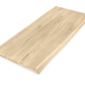 Eiken tafelblad - boomstam - 4,5 cm (2-laags opgedikt) - rustiek
