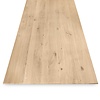 Eiken tafelblad - verjongde rand - 4 cm dik - rustiek eikenhout (B/C) - verlijmd, medium lamel - 40 mm