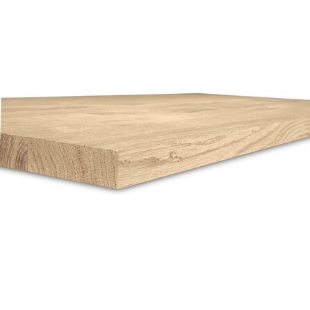 Eiken paneel - 4 cm dik - rustiek eikenhout (B/C) - verlijmd meubelpaneel / timmerpaneel, medium lamel - 40 mm