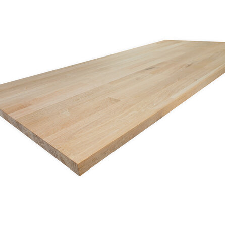 Eiken vingerlaspaneel - 4 cm dik - rustiek eikenhout (B/C) - in lengtelas verlijmd meubelpaneel / timmerpaneel - 40 mm Eiken vingerlaspaneel - 4 cm dik - rustiek eikenhout (B/C) - in lengtelas verlijmd meubelpaneel / timmerpaneel - 40 mm