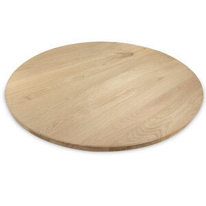 Eiken tafelblad rond - 3 cm dik (1-laag) - Foutvrij eikenhout