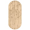 Eiken tafelblad - met halve cirkel uiteinden - 4 cm dik -rustiek eikenhout (B/C) - verlijmd, brede lamel (+10 cm) - 40 mm