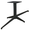 Stalen viervoet - zwart - koker: 11,4 cm -  80x180 cm - hoogte: 72,5 cm - 40x40 cm montageplaat - tafelonderstel van gecoat metaal / staal