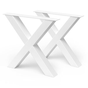 Stalen X-poten - wit - 10x10 cm - 72 cm hoog