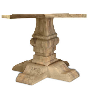 Eiken kloosterpoot - 78x78 cm - 73,5 cm hoog