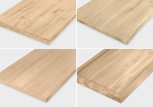 Specials - bijzondere eiken tafelbladen van EIKENvakman.nl - (extra) brede lamellen, meerlaags, opgedikt, eikenfineer, V-groeven & meer - bekijk snel online! 