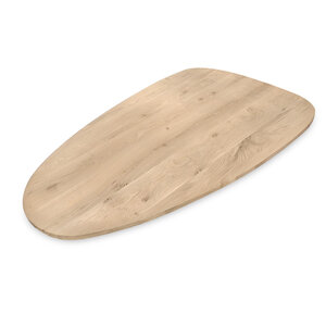 Eiken tafelblad - druppel - 2,7 cm - rustiek - brede lamel