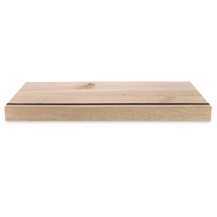 Eiken overzettrede - op maat - 2 cm dik - rustiek eikenhout (B/C) - verlijmde overzet traptrede - 20 mm
