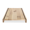 Eiken overzettrede - met dubbele neus (2 stuks) - op maat - 2 cm dik - rustiek eikenhout (B/C) - verlijmde overzet traptrede - 20 mm