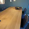 Eiken blad - op maat - 8 cm dik - 2-laags massief - foutvrij eikenhout (A/B) - verlijmd paneel, smalle lamel - 80 mm