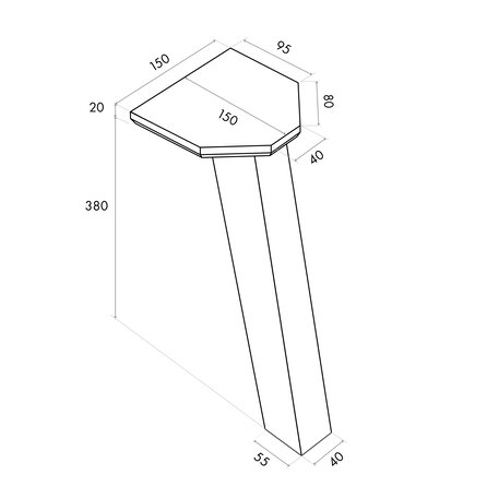 Eiken tafelpoten taps - rustiek - 4 stuks - 4x5,5 tot 7,5 cm - hoogte: 40 cm - salontafel poten - rustiek eikenhout (B/C) Eiken tafelpoten taps - rustiek - 4 stuks - 4x5,5 tot 7,5 cm - hoogte: 40 cm - salontafel poten - rustiek eikenhout (B/C)
