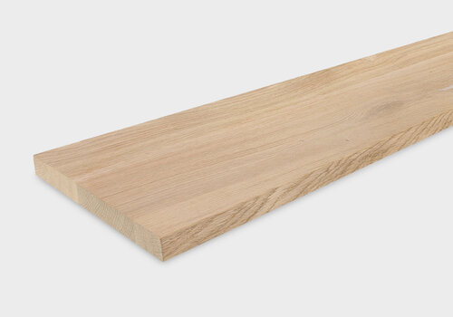 Massieve vensterbank (1 dikte) Hier vindt u alle massieve eiken vensterbanken - met een gelijke dikte - van EIKENvakman.nl - altijd op maat, naar wens afgewerkt - recht, boomstam & verjongd!