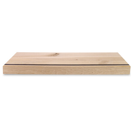 Eiken traptrede - op maat - 4 cm dik - rustiek eikenhout (B/C) - verlijmd, brede lamel (9-12 cm) - 40 mm