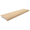 Eiken overzet vensterbank - op maat - 2 cm dik - 2-laags opgedikt (2x2 cm) - foutvrij eikenhout (A/B), verlijmd - 20 mm