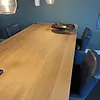 Eiken tafelblad - op maat - 4 cm dik - 2-laags massief - foutvrij eikenhout (A/B) - verlijmd, smalle lamel - 40 mm
