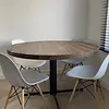 Eiken tafelblad rond - 4 cm dik (1-laag) - Diverse afmetingen - Rustiek Europees eikenhout - verlijmd kd 10-12%