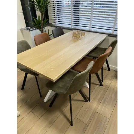 Eiken tafelblad - 4 cm dik - foutvrij eikenhout (A/B) - verlijmd, smalle lamel - 40 mm
