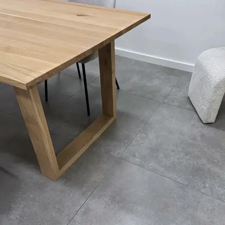 Eiken U tafelpoten - rustiek - balk: 4x10 cm - breedte: 78 cm - hoogte: 72 cm - U-poot (eetkamer)tafel - rustiek eikenhout (B/C)