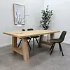 Eiken A tafelpoten - rustiek - balk: 12x12 cm - breedte: 88 cm - hoogte: 72 cm - A-poot (eetkamer)tafel - rustiek eikenhout (B/C)