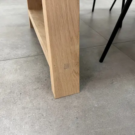 Eiken A tafelpoten - rustiek - balk: 4x10 cm - breedte: 78 cm - hoogte: 72 cm - A-poot (eetkamer)tafel - rustiek eikenhout (B/C)