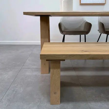 Eiken A tafelpoten - rustiek - balk: 4x10 cm - breedte: 78 cm - hoogte: 72 cm - A-poot (eetkamer)tafel - rustiek eikenhout (B/C)