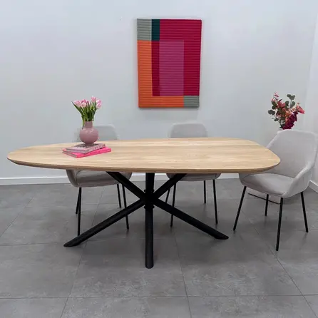 Stalen matrix onderstel - zwart - koker: 6 cm -  78x140 - hoogte: 72 cm - spinpoot tafelonderstel - gecoat metaal / staal