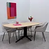 Stalen viervoet - zwart - koker: 12x12 cm -  76x120 - hoogte: 72 cm - tafelonderstel van gecoat metaal / staal