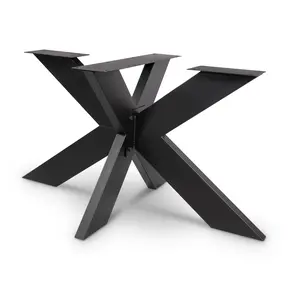 Stalen matrix onderstel - zwart - 5x15cm - 72 cm hoog