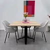 Stalen viervoet - zwart - koker: 12x12 cm -  76x76 cm - hoogte: 72,5 cm - tafelonderstel van gecoat metaal / staal