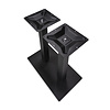 Gietijzeren horeca onderstel - zwart - 8x8 cm - voet: 40x70 cm - hoogte: 72 cm - horeca tafelonderstel met voet - gecoat metaal / staal