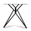 Stalen vlinderpoten - zwart - koker: 2x2 cm - breedte: 78 cm - hoogte: 72 cm - zwarte vlinder tafelpoot - gecoat metaal / staal