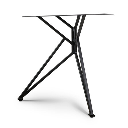 Stalen vlinderpoten - zwart - koker: 2x2 cm - breedte: 78 cm - hoogte: 72 cm - zwarte vlinder tafelpoot - gecoat metaal / staal