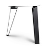 Stalen hairpin poten - zwart - koker: 0,5x8 cm - breedte; 92 cm - hoogte: 72 cm - zwarte haarspeld tafelpoot - gecoat metaal / staal