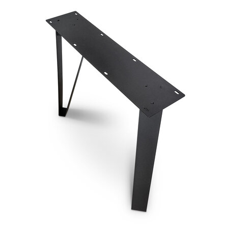 Stalen hairpin poten - zwart - koker: 0,5x8 cm - breedte; 92 cm - hoogte: 72 cm - zwarte haarspeld tafelpoot - gecoat metaal / staal