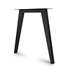 Stalen N poten - zwart - koker: taps - breedte: 74 of 94 cm - hoogte: 72 cm - zwarte N-tafelpoot - gecoat metaal / staal
