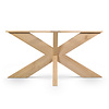 Eiken matrixonderstel - rustiek - 16x6 cm -  90x180 cm - hoogte: 72 cm - spinpoot tafelonderstel - rustiek eikenhout (B/C)