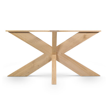 Eiken matrixonderstel - rustiek - 16x6 cm -  90x180 cm - hoogte: 72 cm - spinpoot tafelonderstel - rustiek eikenhout (B/C)