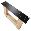 Eiken A tafelpoten - rustiek - balk: 12x12 cm - breedte: 88 cm - hoogte: 72 cm - A-poot (eetkamer)tafel - rustiek eikenhout (B/C)