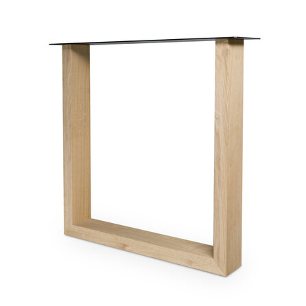 Eiken U tafelpoten - rustiek - balk: 4x10 cm - breedte: 78 cm - hoogte: 72 cm - U-poot (eetkamer)tafel - rustiek eikenhout (B/C)