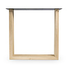 Eiken U tafelpoten - rustiek - balk: 4x10 cm - breedte: 78 cm - hoogte: 72 cm - U-poot (eetkamer)tafel - rustiek eikenhout (B/C)