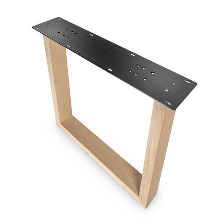 Eiken U tafelpoten - rustiek - balk: 4x10 cm - breedte: 78 cm - hoogte: 72 cm - U-poot (eetkamer)tafel - rustiek eikenhout (B/C)