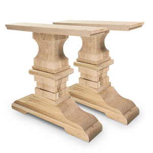 Eiken kloosterpoten - 78 cm breed - 72 cm hoog